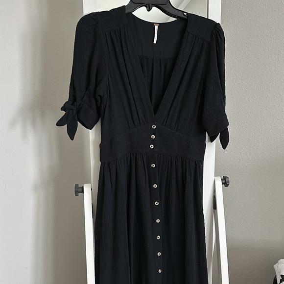 Free People Love of My Life Midi Dress Black (Small) - Picture 5 of 5